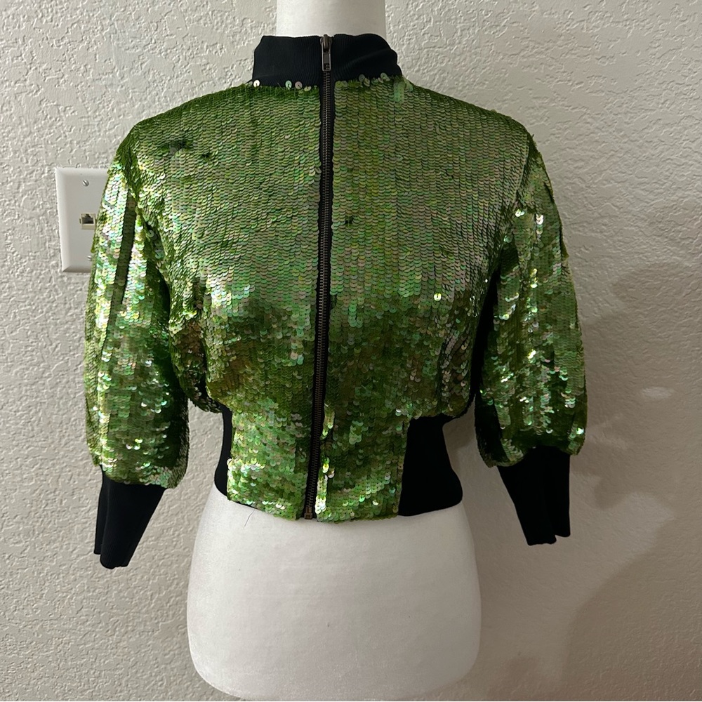 TRELISE COOPER Sequin Cropped Jacket size small